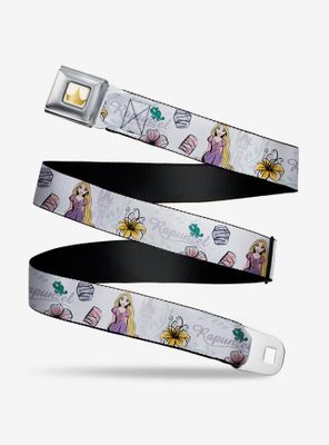 Disney Tangled Rapunzel Castle With Pascual Floral Youth Seatbelt Belt