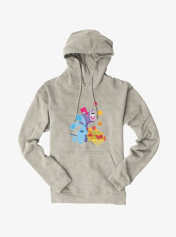 Blue's Clues Mailbox And Blue Autumn Leaves Hoodie