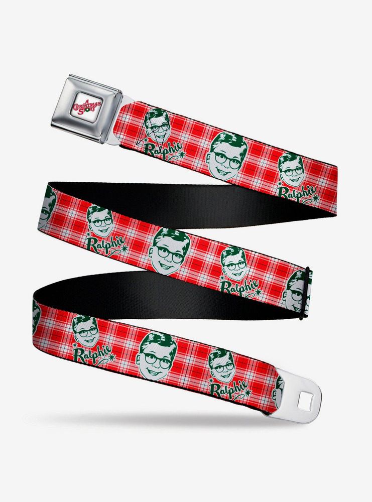 A Christmas Story Ralphie Plaid Youth Seatbelt Belt