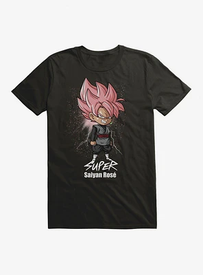 Dragon Ball Super Saiyan Ros?oku Black Chibi Extra Soft T-Shirt