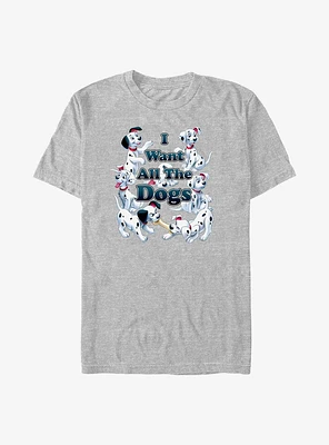 Disney 101 Dalmatians I Want All The Dogs T-Shirt