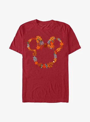 Disney Minnie Mouse Fall Leaf Wreath T-Shirt