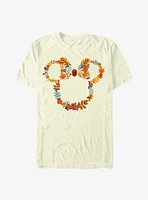 Disney Minnie Mouse Fall Leaf Wreath T-Shirt