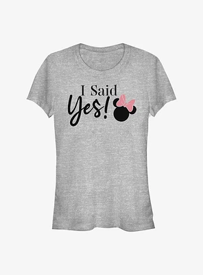 Disney Minnie Mouse I Said Yes Girls T-Shirt