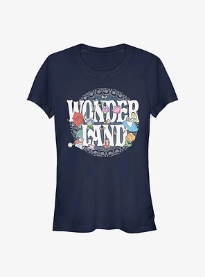 Disney Alice Wonderland Floral Girls T-Shirt