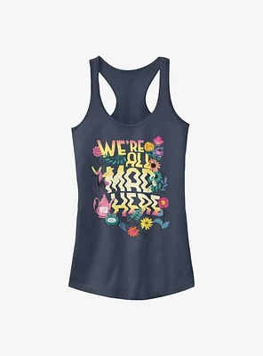 Disney Alice Wonderland We're All Mad Here Girls Tank