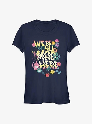 Disney Alice Wonderland We're All Mad Here Girls T-Shirt