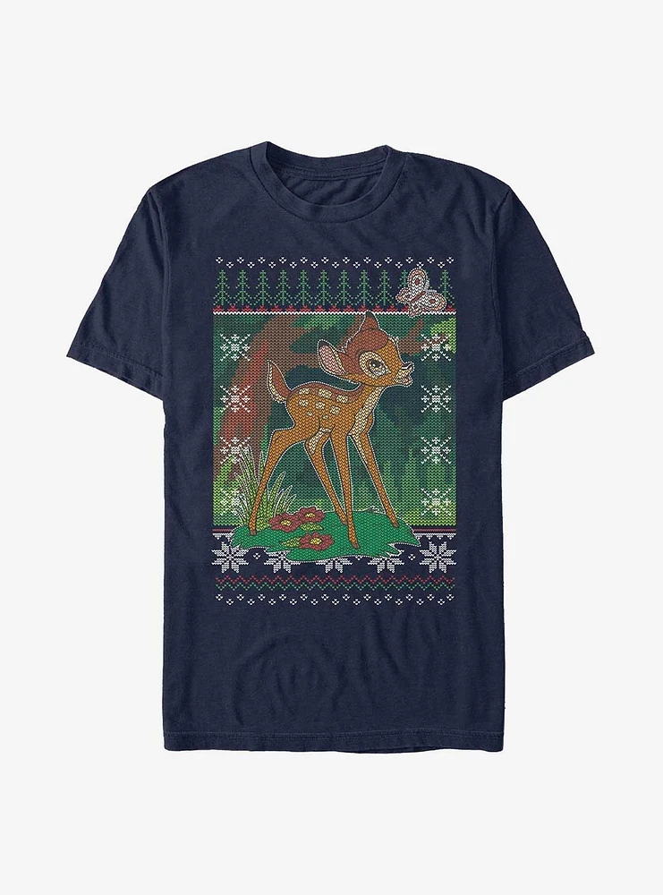 Disney Bambi Fair Isle Pattern T-Shirt