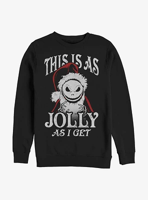 Disney The Nightmare Before Christmas This Is As Jolly I Get Santa Jack Sweatshirt