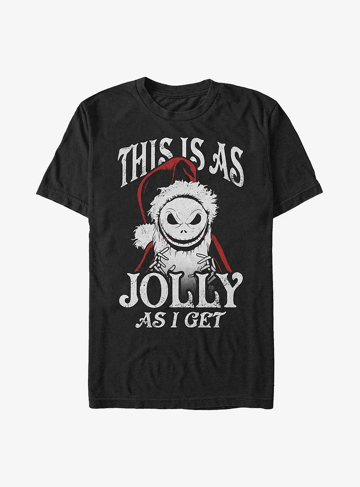 Disney The Nightmare Before Christmas This Is As Jolly I Get Santa Jack T-Shirt