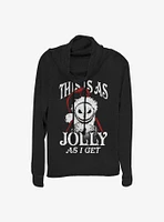 Disney The Nightmare Before Christmas This Is As Jolly I Get Santa Jack Cowlneck Long-Sleeve Girls T-Shirt