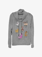 Disney Cats Breeds Cowlneck Long-Sleeve Girls T-Shirt