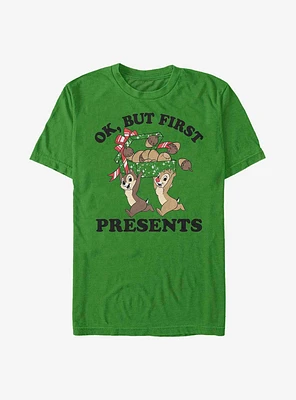 Disney Chip And Dale Ok But First Presents T-Shirt