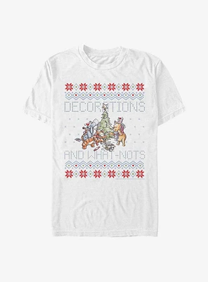 Disney Winnie The Pooh Decorations And What-Nots Ugly Christmas T-Shirt