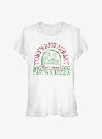 Disney Lady And The Tramp Tony's Restaurant Pasta & Pizza Girls T-Shirt