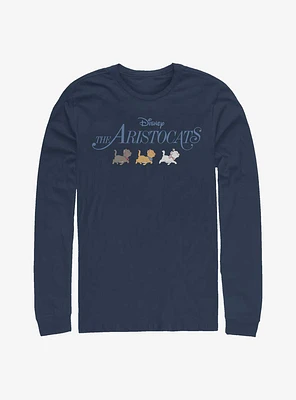 Disney The Aristocats Kitten Walk Logo Long Sleeve T-Shirt