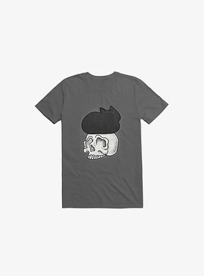 Cat Skull Asphalt Grey T-Shirt