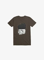 Cat Skull Brown T-Shirt