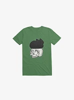 Cat Skull Kelly Green T-Shirt