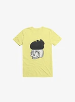 Cat Skull Corn Silk Yellow T-Shirt