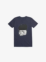 Cat Skull Navy Blue T-Shirt