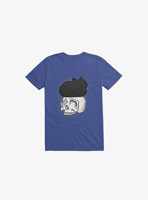 Cat Skull Royal Blue T-Shirt