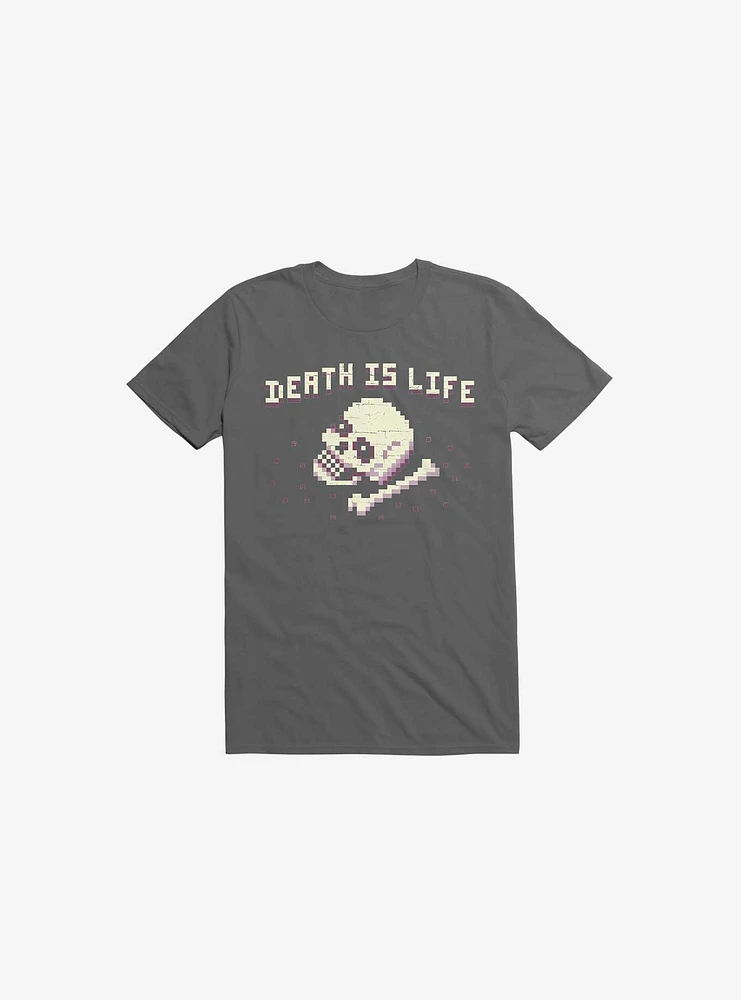 Death Is Life Skull Asphalt Grey T-Shirt
