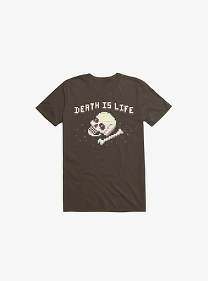 Death Is Life Skull Brown T-Shirt