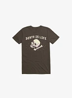 Death Is Life Skull Brown T-Shirt