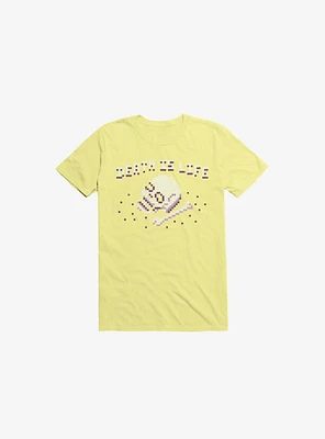 Death Is Life Skull Corn Silk Yellow T-Shirt