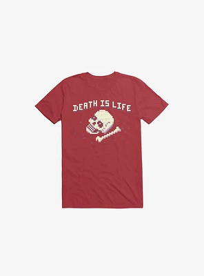 Death Is Life Skull Red T-Shirt