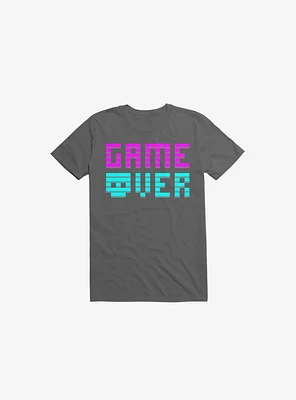 Game Over Skull Asphalt Grey T-Shirt