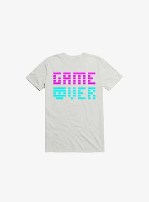 Game Over Skull White T-Shirt