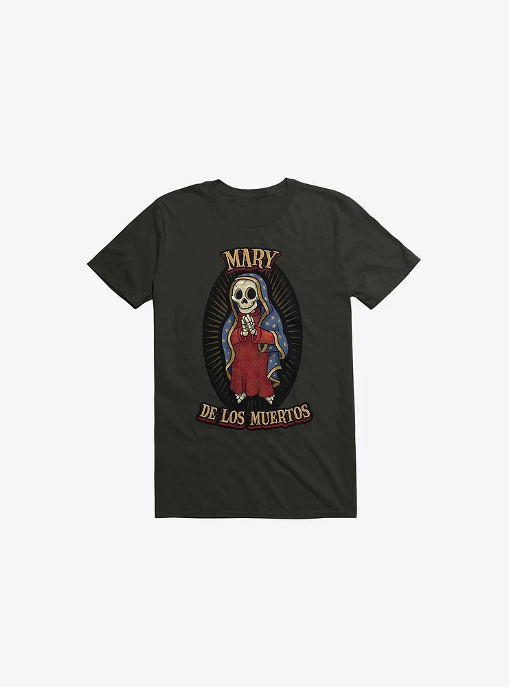 Mary De Los Muertos Black T-Shirt