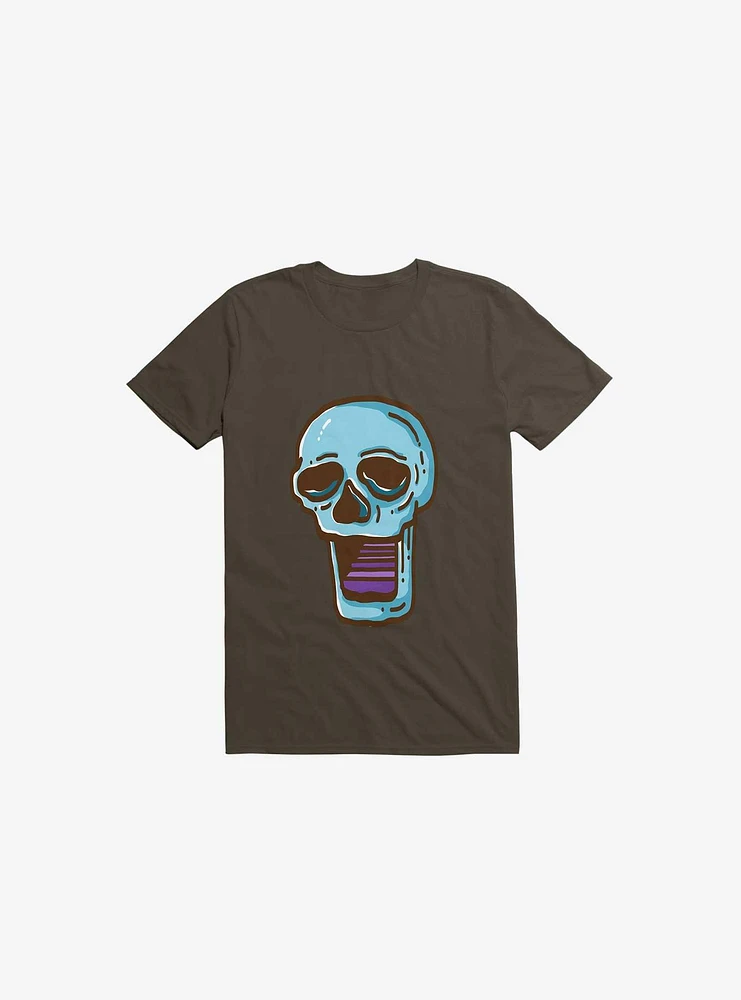 Modern Skull Brown T-Shirt