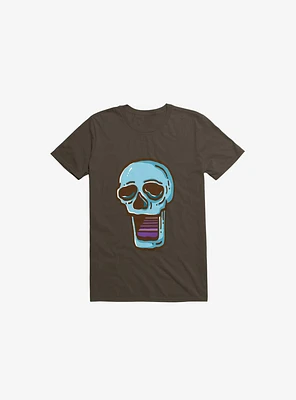 Modern Skull Brown T-Shirt