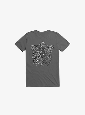 Skeleton Rib Tropical Asphalt Grey T-Shirt