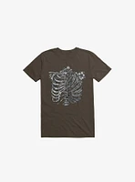 Skeleton Rib Tropical Brown T-Shirt
