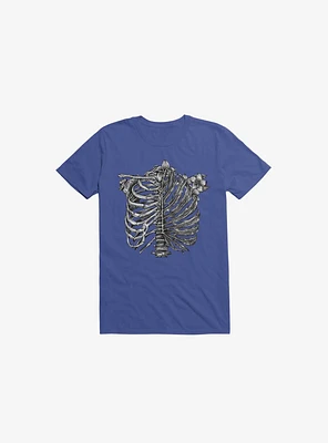 Skeleton Rib Tropical Royal Blue T-Shirt