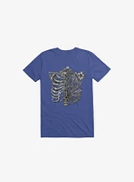 Skeleton Rib Tropical Royal Blue T-Shirt