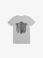 Skeleton Rib Tropical Ice Grey T-Shirt