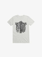 Skeleton Rib Tropical White T-Shirt
