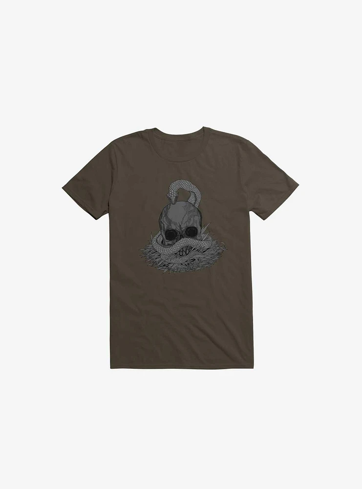 Snake & Skull Brown T-Shirt