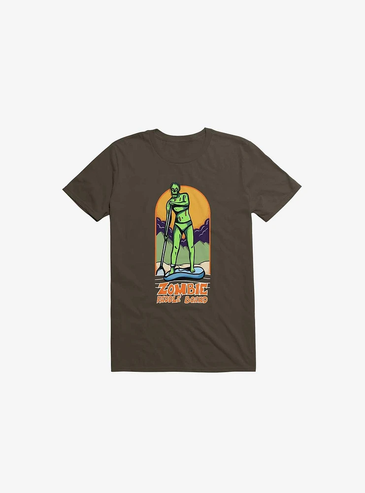 Zombie Paddle Board Brown T-Shirt