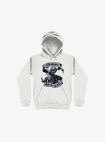 Beans & Bones Coffee Skeleton White Hoodie