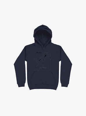 Boneless Crew Skater Skeleton Navy Blue Hoodie