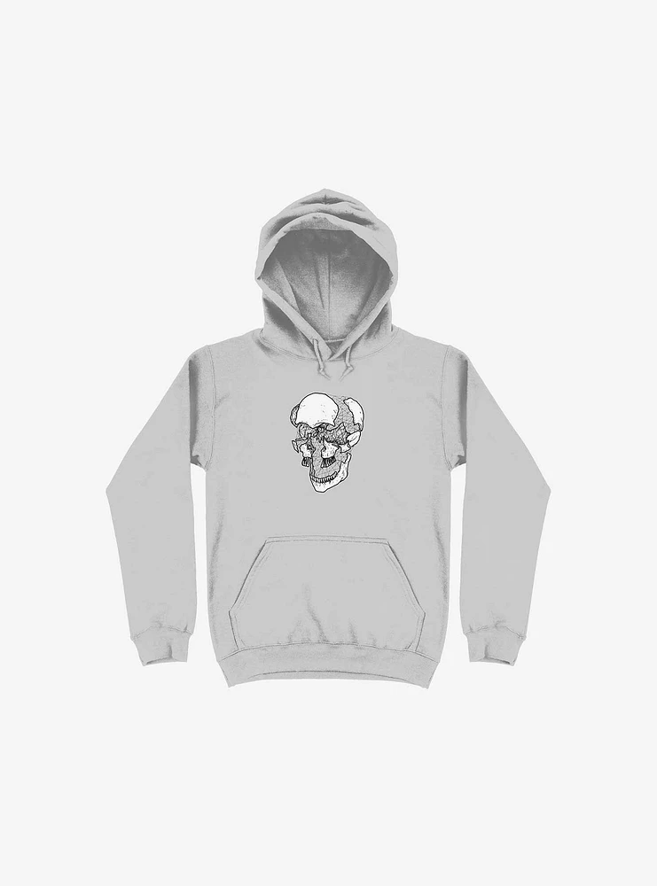 Dynamical Skull Silver Hoodie