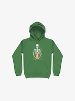 I Wish Was My Cat Skeleton Kelly Green Hoodie