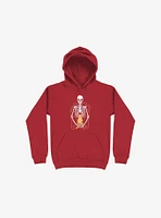 I Wish Was My Cat Skeleton Red Hoodie
