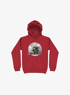 Race The Time Skull Red Hoodie